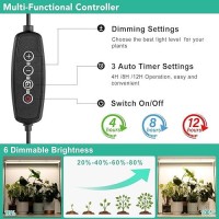 Foxgarden Grow Light Stand Advanced Led Plant Growth Lighting With 4812H Timer 6 Dimming Options And Adjustable Height Op