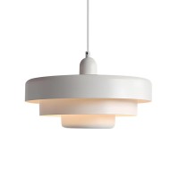 Qepeety Kitchen Island Pendant Lighting White Mid Century Modern Chandelier Ceiling Lights With 3Layer Metal Shade Adjustable