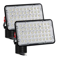 Indmird 2 Pack 100W Led Outdoor Flood Light Exterior Flood Lights Led Stadium Lights Plug In Flood Light For Yard Garden P