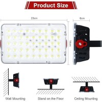 Indmird 2 Pack 100W Led Outdoor Flood Light Exterior Flood Lights Led Stadium Lights Plug In Flood Light For Yard Garden P