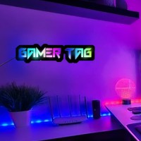 Custom Gamer Tag Neon Sign, Personalized Led Gaming Neon Sign For Gamer Room Wall Decor For Men Teen Boys Girls Bedroom Game Room Decor, Gamer Gifts Neon Lights (Style 3)