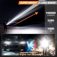 Morevac Flashlights High Lumens Rechargeable 100 000Lm Super Bright Tactical Magnetic Led Flashlight Powerful Flash Light With