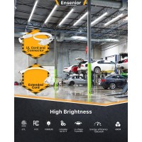 Ensenior 6 Pack 8 Ft Led Shop Lights 6000K Clear White 10000Lm Super Bright 72W Equivalency 936W Commercial Bay Lighting U