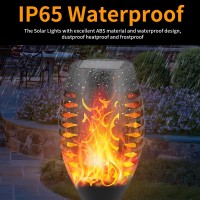 Faishilan 12Pack Solar Flickering Flame Torches Waterproof Solar Garden Lights Outdoor Solar Lights For Yards And Flame Tor