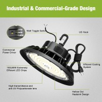 Yxl High Bay Led Shop Lights 36000Lm 5000K 010V Dimmable Us Plug 5 Cable 100277V High Bay Lights For Shop Barn Warehouse1