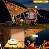 Ellasay Camping Lights String Outdoor Rechargeable Camp Tent Light Waterproof 5 Lighting Modes 30S Roll Up Portable Hangi