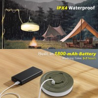 Ellasay Camping Lights String Outdoor Rechargeable Camp Tent Light Waterproof 5 Lighting Modes 30S Roll Up Portable Hangi