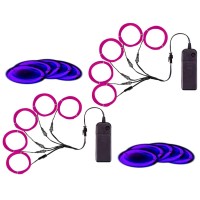 Maxlax El Wire Portable Neon Lights El Wire 5 In 1 Meter Electroluminescent Wire For Halloween Decoration Christmas Party Bl