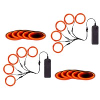 Maxlax El Wire Portable Neon Lights El Wire 5 In 1 Meter Electroluminescent Wire For Halloween Decoration Christmas Party Bl