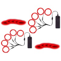 Maxlax El Wire Portable Neon Lights El Wire 5 In 1 Meter Electroluminescent Wire For Halloween Decoration Christmas Party Bl