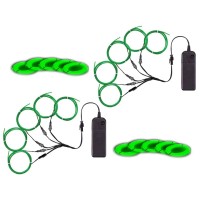 Maxlax El Wire Portable Neon Lights El Wire 5 In 1 Meter Electroluminescent Wire For Halloween Decoration Christmas Party Bl