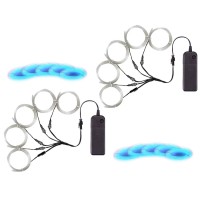 Maxlax El Wire Portable Neon Lights El Wire 5 In 1 Meter Electroluminescent Wire For Halloween Decoration Christmas Party Bl