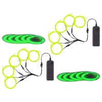 Maxlax El Wire Portable Neon Lights El Wire 5 In 1 Meter Electroluminescent Wire For Halloween Decoration Christmas Party Bl