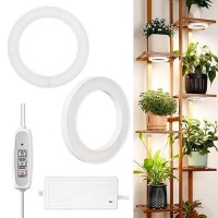 Lordem 63 Ceiling Grow Light For Indoor Plants 144 Leds Full Spectrum Halo Grow Lamp Under Cabinet Plant Lamp With 4812H