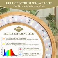 Lordem Bamboo Ceiling Grow Light For Indoor Plants 144 Leds Full Spectrum Grow Lamp 63 Under Cabinet Plant Lamp With 481