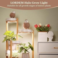 Lordem Bamboo Ceiling Grow Lamp For Indoor Plants 216 Leds Full Spectrum Halo Plant Light 63 Under Cabinet Grow Lights Wit