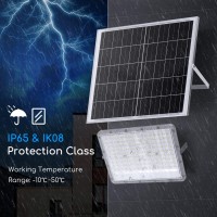 Aigostar - Outdoor Led Spotlight With Solar Panel, 200W, White Light 6500K. Super Bright Spotlight With Solar Panel. Protection Degree Ip65/Ik08, Solar Spotlight With Remote Control And Timer