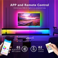 Daybetter 164 Ft Led Lights For Bedroom Led Strip Lights Rgb 5050 Color Changing With App Control Remote Color Changing Music