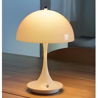 Divekid Cordless Mushroom Table Lamp With Touch Sensor 3 Color Stepless Dimmable Portable Battery Operated Lights For Bedroom D