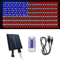 Renoliss American Flag Light Solar Powered 420 Led Ip65 Waterproof Extra Large 66X33Ft July 4Th Patriotic Decorations