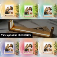 Personalised Gifts For Women Personalised Photo Frame Night Light With Photos, Bedroom Decor House Gifts Mood Light, Birthday Presents For Dad Christmas Gift For Mum Gifts For Girlfriend (L)