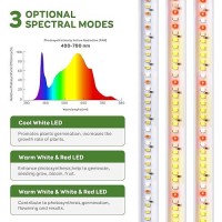 2 Bars 16 Grow Lights For Indoor Plants 120 Leds Full Spectrum Plant Grow Light Strips With Auto Onoff Timer 3912Hrs 10 B