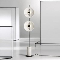 Kdd7 Modern Marble Floor Lamp White Nordic Creative Design Simple Led Lights Decor Home Living Room Bedroom