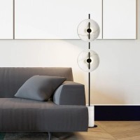 Kdd7 Modern Marble Floor Lamp White Nordic Creative Design Simple Led Lights Decor Home Living Room Bedroom