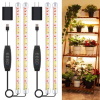 Growstar 16 Led Grow Light Strips 240 Leds Full Spectrum Grow Lights For Indoor Plants With 3912H Timer 10 Dimmable Sunlik