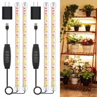 Growstar 16 Led Grow Light Strips 240 Leds Full Spectrum Grow Lights For Indoor Plants With 3912H Timer 10 Dimmable Sunlik