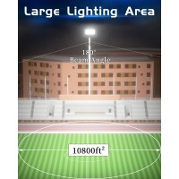 Gefolly Flood Lights Outdoor 300W, 38400Lm Stadium Lights Super Bright 5000K Commercial Area Lighting Dusk To Dawn, Ip66 Waterproof Floodlight Work Lights For Sport Fields, Courts, Yard And Barn