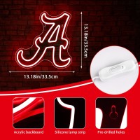 Alabama Neon Sign For Wall Decor Red A Neon Led Sign For Bedroom American Football Team Logo Neon Sign For Room Decor Dorm Decor