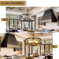 Shiandar Semi Flush Mount Ceilnig Light 6Light Farmhouse Chandelier Rustic Modern Light Fixture Ceiling Mount Round Metal Vinta