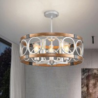 Shiandar Flush Mount Ceiling Light Fixture Ceiling Mount 5 Light 197 Silver Drum Chandelier Rustic Farmhouse Chandelier Moder