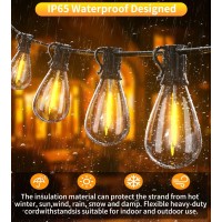 Tenmiro 120Ft Outdoor String Lights Ultra Long Waterproof 302 Edison Shatterproof Bulbs Led Outside Patio Lights For Porch Dec