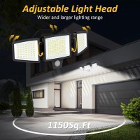 Eclorui Led Security Lights Motion Sensor Outdoor Lights Ip65 Waterproof 5000K White Light Dusk To Dawn Flood Lights Outdoor Wi