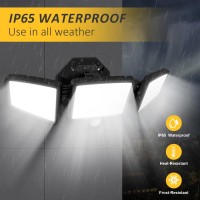 Eclorui Led Security Lights Motion Sensor Outdoor Lights Ip65 Waterproof 5000K White Light Dusk To Dawn Flood Lights Outdoor Wi