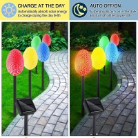 Tujoe 12 Pcs Large Solar Easter Eggs Lights 5 X 3 Inch Led Easter Eggs Easter Decorations Outdoor Multicolor Solar Easter Egg Lights With Stake Easter Egg Lights For Yard Garden Path Lawn