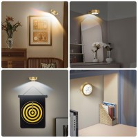 Euiokun 3Pack Wireless Picture Light Battery Operated Painting Light With Remote Magnetic Timer Display Art Light For Wall Dimma