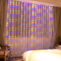 Sinamer Pixie Curtain String Light With Untangled Wires Multicolor Curtain Light For Bedroom Usb Powered 8 Modes Remote Fairy