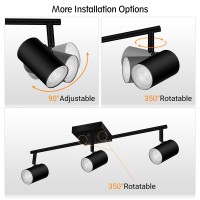 Boostarea Track Lighting Fixtures Ceiling 3 Way Track Lighting Kit Led Track Lighting With Rotatable Light Heads Modern Ceili