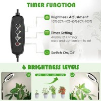 Lbw Grow Light For Indoor Plants Full Spectrum With Base Floor Grow Lamp For Large Plants Auto Onoff Timer 4812H 8 Diame