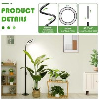 Lbw Grow Light For Indoor Plants Full Spectrum With Base Floor Grow Lamp For Large Plants Auto Onoff Timer 4812H 8 Diame