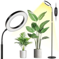 Lbw Grow Light For Indoor Plants Full Spectrum With Base Floor Grow Lamp For Large Plants Auto Onoff Timer 4812H 8 Diame