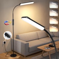 Frideko Floor Lamps For Living Room Dimmable 3 Colors Temperature Modern Floor Lamp Corner Tall Standing Lamps For Bedroom Of