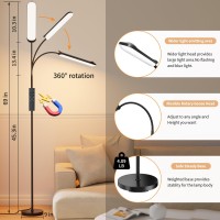 Frideko Floor Lamps For Living Room Dimmable 3 Colors Temperature Modern Floor Lamp Corner Tall Standing Lamps For Bedroom Of