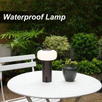 Weilailux Shower Lamp Waterproof Outdoor Cordless Table Lamp Rechargeable Portable Battery Operated Lamp Touch Dimmable Night