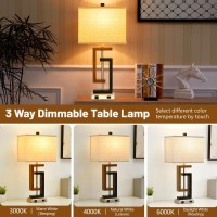 Table Lamp Set Of 2 Lamps For Night Stands 3 Way Dimmable Lamp For Bedroom Touch Control Bedside Lamps Table Lamps With Type