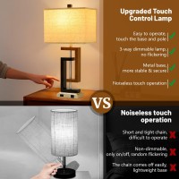 Table Lamp Set Of 2 Lamps For Night Stands 3 Way Dimmable Lamp For Bedroom Touch Control Bedside Lamps Table Lamps With Type