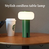 Weilailux Small Cordless Table Lamp Rechargeable, Portable Battery Operated Lamp With Usb Charging, Touch Dimmable Night Light For Bedroom/Patio/Dinning/Outdoor/Camping (Green)